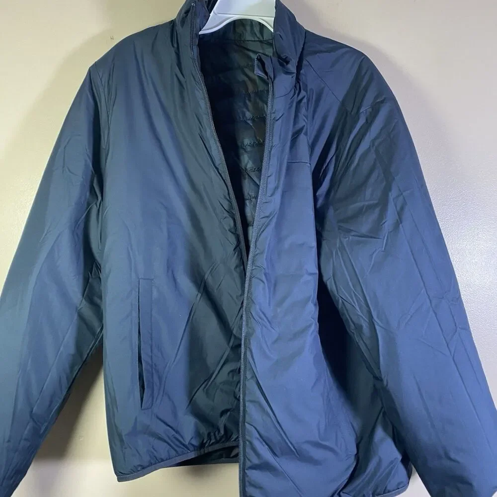 Brooks Brothers Puffer Jacket Mens XL  Blackwatch Tartan Reversible Blue Green